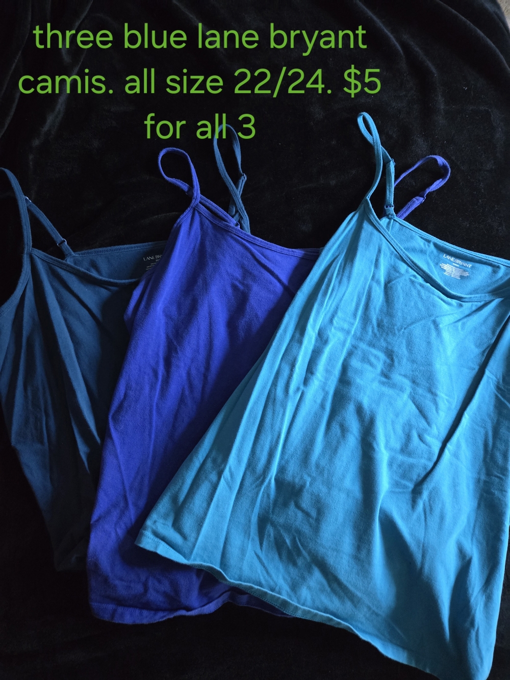 Lane Bryant Blue Gradient Camisole Set - Teal, Royal, Navy